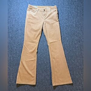 Gap Khaki Cordoroy Pants Womens 30R tan brown Perfect Boot western measure 33x32